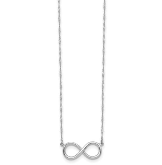 14k White Gold Infinity Necklace