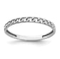 14k White Gold Thin Link Band