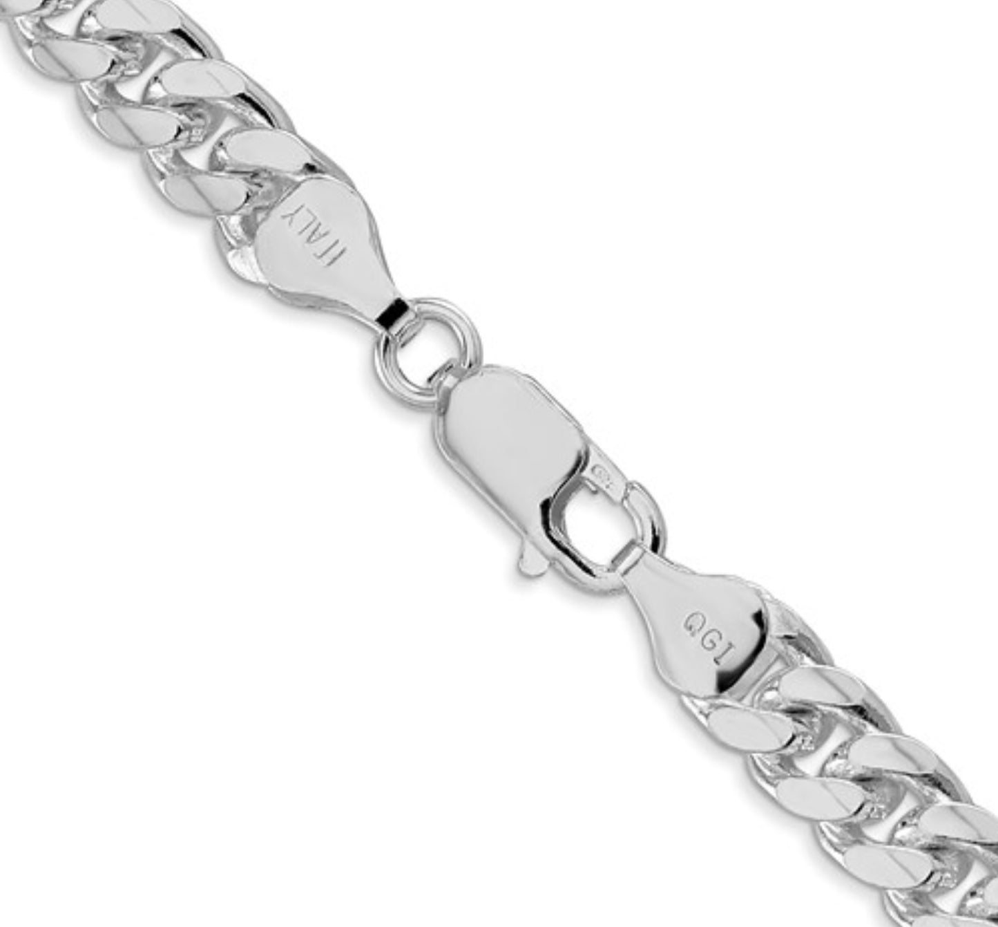 Sterling Silver 7mm Domed Curb Chain